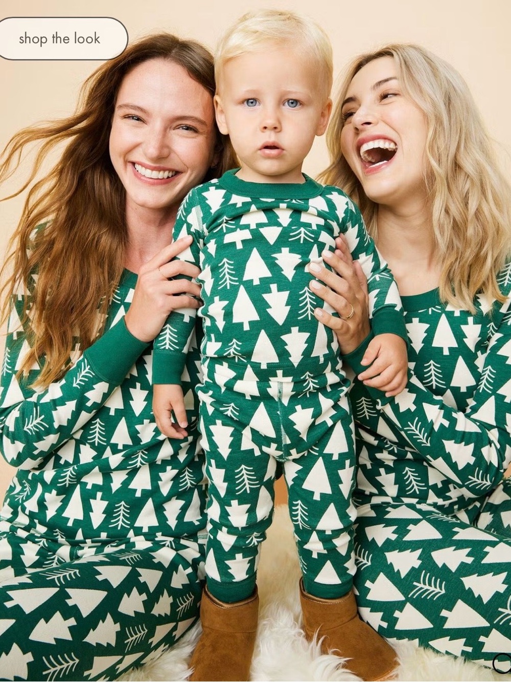 Hanna Andersson Pajama Bottoms Green Christmas Trees Youth Long John Unisex Sz 8